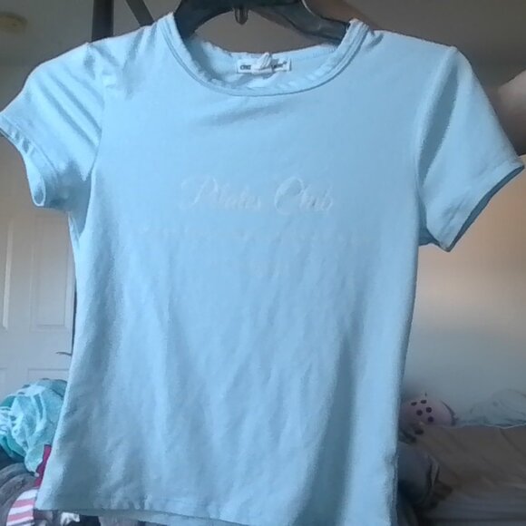 Baby Blue "Pilates" Stretchy Top - Picture 1 of 4